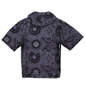 COLLINS メッシュバンダナ柄半袖フルジップパーカー+半袖Tシャツ ブラック×ホワイト: バックスタイル