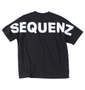SEQUENZ バックビッグロゴ半袖Tシャツ ブラック: バックスタイル