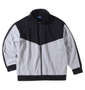 COLLINS 裏起毛切替フルジップスタンドジャケット+半袖Tシャツ ミックスグレー×ブラック: