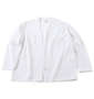 BEAUMERE 膨れジャガード長袖カーディガン+半袖Tシャツ ホワイト×ブラック: カーディガン