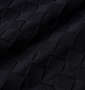 GLADIATE 刺繍ブロックジャガード長袖VネックTシャツ ブラック: 生地拡大