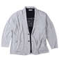 launching pad ショールジャケット+半袖Tシャツ ライトグレー杢×ブラック: