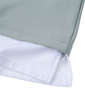 launching pad アムンゼンツイル裾フェイクレイヤード半袖Tシャツ サックスブルー×ホワイト: サイドスリット・フェイクレイヤード