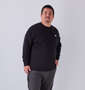 OUTDOOR PRODUCTS 天竺エンボス長袖Tシャツ ブラック: 身長：176.5cm/バスト：118cm/着用サイズ：3L