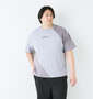 in the attic スエード切替半袖Tシャツ グレー: 身長：182cm/バスト：123cm/着用サイズ：3L