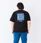 in the attic デニムエンボスプリントジャガード半袖Tシャツ ブラック: 身長:182cm/バスト:123cm/着用サイズ:3L