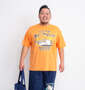 NECOBUCHI-SAN DRYハニカムメッシュ半袖Tシャツ オレンジ: 身長：178cm/バスト：120cm/着用サイズ：3L