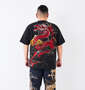 絡繰魂 龍×富士半袖Tシャツ ブラック: 身長：178cm/バスト：120cm/着用サイズ：3L