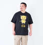 豊天 金運上昇美豚DRYハニカムメッシュ半袖Tシャツ ブラック: 身長:176.5cm/バスト:118cm/着用サイズ:3L