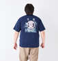 豊天 元祖豊天波DRYハニカムメッシュ半袖Tシャツ ネイビー: 身長：182cm/バスト：123cm/着用サイズ：3L