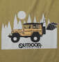 OUTDOOR PRODUCTS 天竺半袖Tシャツ カーキ: プリント