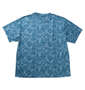 OUTDOOR PRODUCTS DRYメッシュ総柄半袖Tシャツ ブルー: バックスタイル
