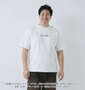 in the attic 膨れジオメジャガード裾ドローコード半袖Tシャツ オフホワイト: