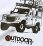 OUTDOOR PRODUCTS 天竺長袖Tシャツ ホワイト: プリント