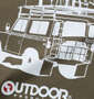 OUTDOOR PRODUCTS 天竺長袖Tシャツ カーキ: プリント