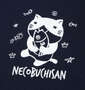 NECOBUCHI-SAN 天竺長袖Tシャツ ネイビー: プリント(胸)
