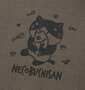 NECOBUCHI-SAN 天竺長袖Tシャツ アースカーキ: プリント(胸)