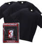 MANCHES クルーTシャツ3枚パック ブラック