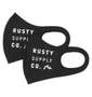 RUSTY 大きめサイズ接触冷感・UVカットマスク(2枚セット) ブラック