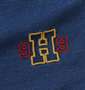 H by FIGER カットデニムハーフパンツ ブルー: 刺繍