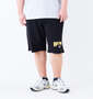 H by FIGER スウェットハーフパンツ ブラック: 身長：176.5cm/ウエスト：115cm/着用サイズ：3L