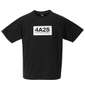 4A2S BOXロゴ半袖Tシャツ ブラック×ホワイト: