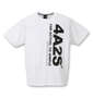 4A2S VERTICALロゴ半袖Tシャツ ホワイト: