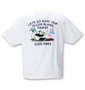 SHELTY リゾート柄スーベニア刺繍半袖Tシャツ オフホワイト: バックスタイル