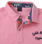 SHELTY 鹿の子ボタニカルフェイクレイヤード半袖ポロシャツ ライトピンク: