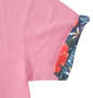SHELTY 鹿の子ボタニカルフェイクレイヤード半袖ポロシャツ ライトピンク: 袖口ロールアップ可