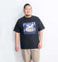 ANIMORE Mate 天竺フサギさん半袖Tシャツ ブラック: 身長：178cm/バスト：120cm/着用サイズ：3L