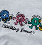 Walking Donut T/C天竺刺繍発泡プリント半袖Tシャツ ホワイト杢: 刺繍