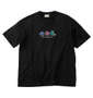 Walking Donut T/C天竺刺繍発泡プリント半袖Tシャツ ブラック: