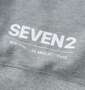 SEVEN2 裏毛フルジップパーカー ヘザーグレー: プリント(背面)