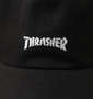 THRASHER MAGロゴ6Pキャップ ブラック: フロント刺繍