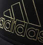 adidas ロゴプリント綿キャンバスキャップ ブラック:
