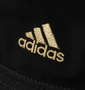 adidas 綿ツイルバケットハット ブラック×ゴールド: ロゴ刺繍