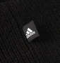 adidas ビッグロゴ刺繍ニットワッチ ブラック: ピスネーム