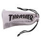 THRASHER ビッグサイズ偏光レンズサングラス ブラック×レッド×ダークグリーン: 収納袋