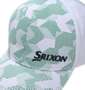SRIXON グラスイメージドットプリントキャップ グリーン×ホワイト: フロント刺繍&プリント