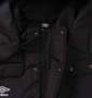 UMBRO TRロングパデッドコート ブラック: フロントファスナー