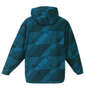 DESCENTE HEATNAVI総柄グラフィックフーデッドジャケット ブルー: バックスタイル
