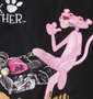 PINK PANTHER×FLAGSTAFF ピンクパンサースタジャン ブラック: 刺繍