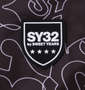 SY32 by SWEET YEARS プリントウインドブレーカー ブラック: ラバーワッペン