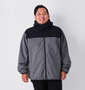 Mc.S.P 撥水防風ウインドブレーカージャケット チャコール: 身長：178cm/バスト：120cm/着用サイズ：3L