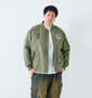 DCSHOES 25FLIGHTジャケット カーキ: 身長：182cm/バスト：123cm/着用サイズ：3L