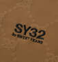 SY32 by SWEET YEARS SYジャガードボンディングウォームフードジャケット ブラウン: 刺繍