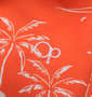 OCEAN PACIFIC サーフパンツ オレンジ: サイドポケット下のロゴ刺繍