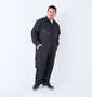 DICKIES 48799長袖カバーオール ブラック: 身長：176.5cm/B：118cm/W：115cm/着用サイズ：3L