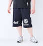 SOUL SPORTS×新日本プロレス ジャージハーフパンツ ネイビー: 身長：182cm/ウエスト：114cm/着用サイズ：3L